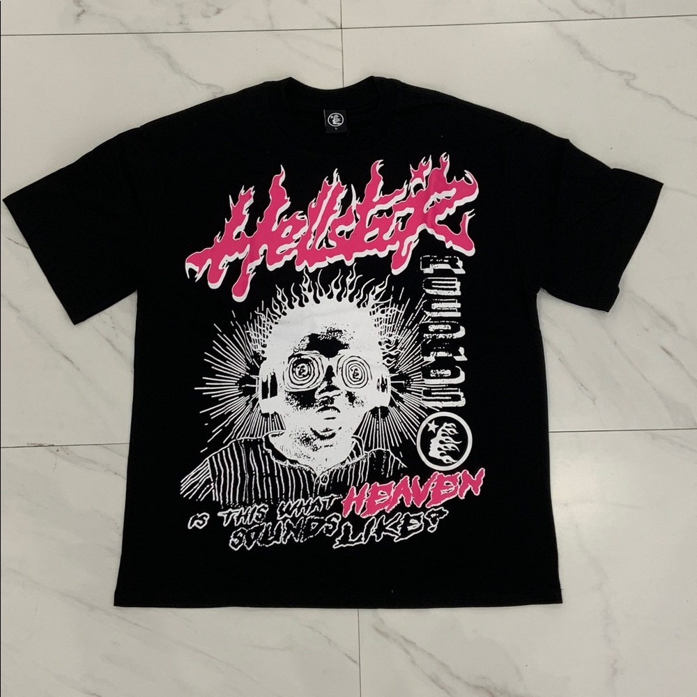 Hellstar Records Heaven Sounds Black / White T-Shirt Mens Size Large